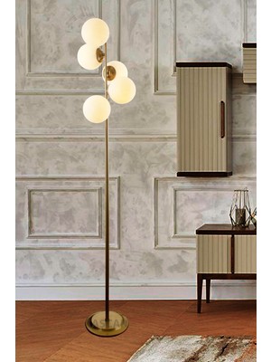 Allians Modern Eskitme Lambader, Beyaz Cam Detaylı, Şık ve Zarif Aydınlatma