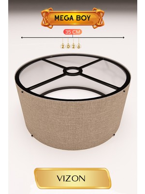 Allians Vizon Lambader Başlığı, 35 Cm, Mega Boy, Pratik Kurulum, Şık Dekorasyon