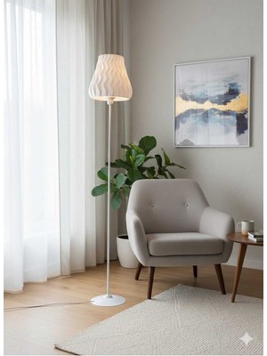 Allians Modern Salon ve Oturma Odası Için Şık Ahşap Ayaklı Lambader