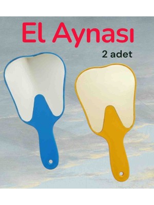 Vulli El Aynası (2 Adet) Diş Şeklinde Tasarlanmış Özel Kesim