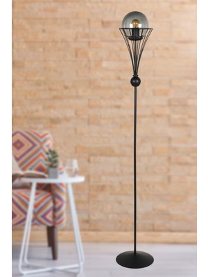 Allians Şık Ayarlanabilir Siyah Füme Cam Lambader, Modern ve Fonksiyonel Tasarım