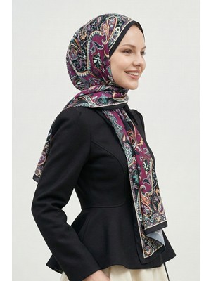 inStyle Damla Motif Desenli Bordo Soft Pamuk Şal