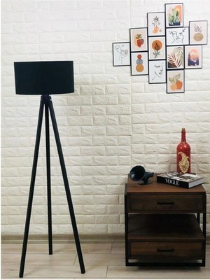 Allians Şık Üç Ayaklı Tripod Siyah Başlıklı Lamba, Modern ve Zarif Tasarım