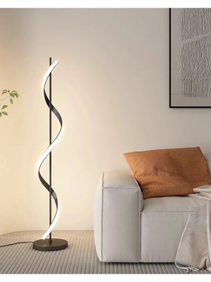 Allians Modern Siyah Kasa Köşe Lambader, LED Işık ve Şık Tasarım