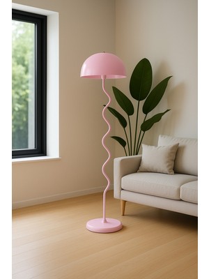 Allians Pembe Zikzak Dekoratif Lambader, Şık ve Lüks Salon, Yatak Odası, Bahçe Için