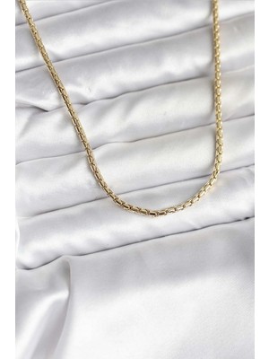 Epilons Mey Ithalat® 14K Gold Renk Kaplama Zincir Model cm Kadın Kolye