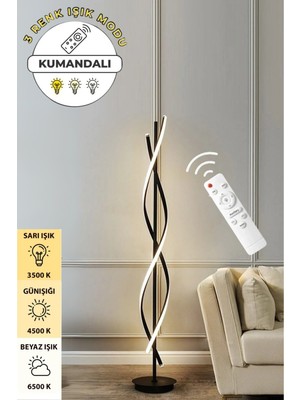 Allians Modern 3 Renk LED Kumandalı Domonik Özel Tasarım Lambader