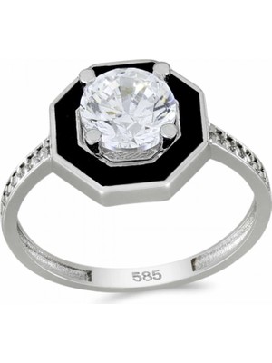 Altın Baget Taşlı Yüzük T078526