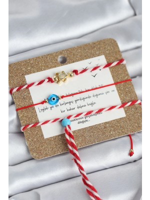 Butik Mey Ithalat® Marteniçka Bileklik 3'lü Caretta Caretta ve Nazarlı Model