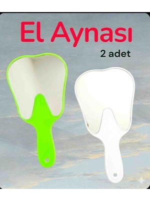 Vulli El Aynası (2 Adet) Diş Şeklinde Tasarlanmış Özel Kesim