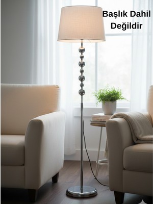 Allians Modern Krom Metal Lambader Ayağıyla Şık ve Dekoratif Aydınlatma Çözümü