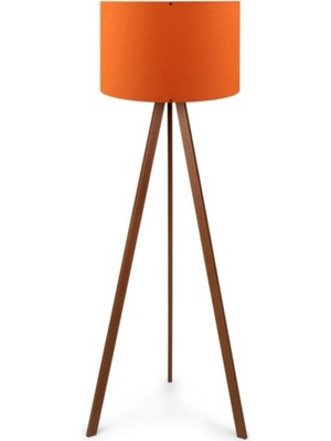 Allians Ahşap Tripod Lambader, Kumaş Başlık, Şık Köşe Aydınlatması