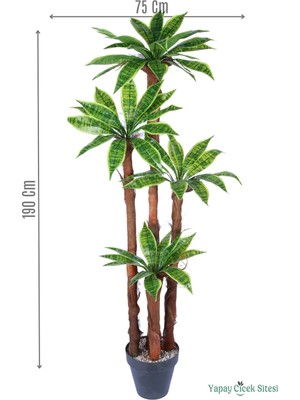 Yapay Çiçek Sitesi 4 Gövdeli Yapay Botanik Ağaç 190 cm Model 4