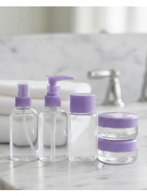 Özbience Pratik ve Şeffaf 5'li 30 ml Seyahat Kozmetik Şişe Seti