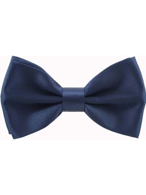 Gutiero Lacivert Saten Papyon Desenli Ve Şık Erkek Aksesuarı Mikro Fiber Malzeme