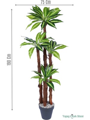 Yapay Çiçek Sitesi 4 Gövdeli Yapay Botanik Ağaç 190 cm Model 7