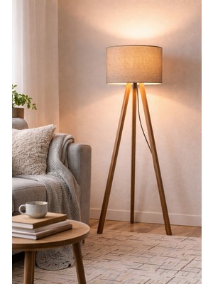 Allians Şık 3 Ayaklı Tripod Lambader, Modern ve Estetik Salon Aydınlatması