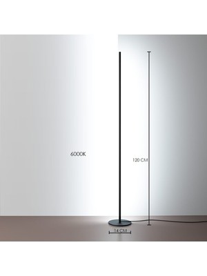 Allians Modern Köşe LED Lambader, Kumandalı, Beyaz Işık, Ayaklı, Şık ve Şık Tasarım