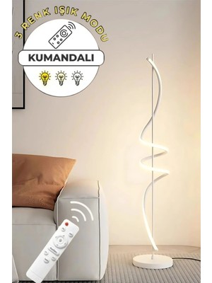 Allians Peri Beyaz 3 Renk Kumandalı Şık Modern Lambader