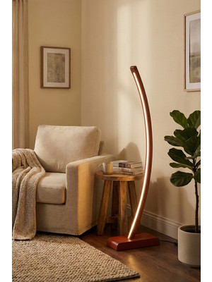 Allians Ahşap LED Dekoratif Lambader, Şık ve Işıltılı Aydınlatma Parçası