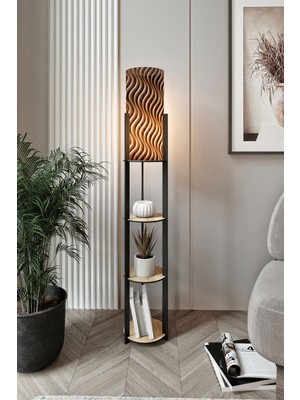 Allians Modern Yuvarlak Ahşap Lambader ile Şık ve Fonksiyonel Dekorasyon