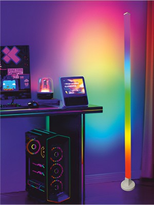 Allians Ses Duyarlı Rgb Akıllı Lambader, Kumandalı, Müzik Modlu, 150 cm Köşe Aydınlatma