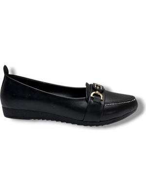 C-Shoes 3077-26 Cilt Taşlı Elips Toka Anatomik Kadın Babet