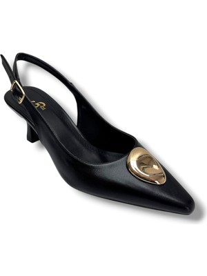 Gedik Pasha 26752-26 Cilt Gold Tokalı Kısa Topuk Kadın Stiletto(6cm)