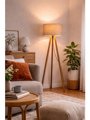Allians Modern Tripod Salon Lambası, Şık ve Dekoratif Aydınlatma