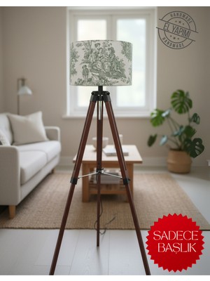 Allians Vintage Toile De Jouy Desenli Şık Lambader Başlığı, Evinize Zarafet Katacak