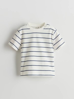 Lc Waikiki Yeni Sezon Bisiklet Yaka Çizgili Erkek Bebek Tişört