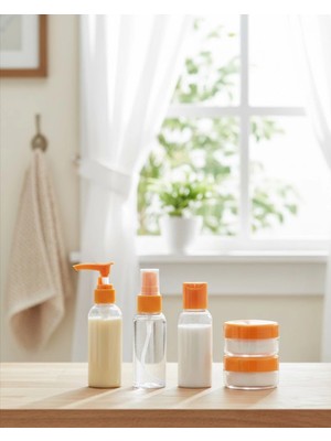 Özbience Pratik 5'li Şeffaf Kozmetik Kap Seti, 30 Ml, Seyahat Dostu
