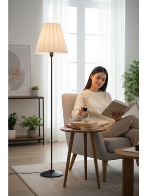 Allians Modern Şık Iskandinav Lambader, Metal Ayaklı Oturma ve Yatak Odası Aydınlatması