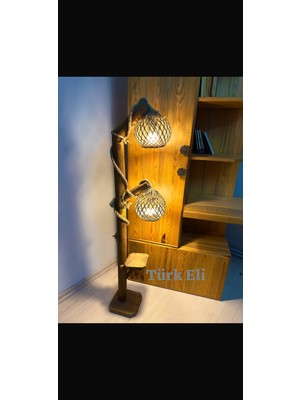 Allians Doğal Ahşap Lambader, Şık ve Sıcak Aydınlatma Seçeneği