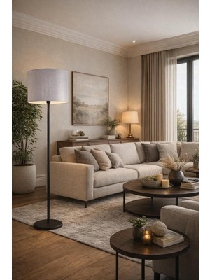 Allians Siyah Ayaklı Silindir Şapka Lambader, Modern ve Şık Tasarım