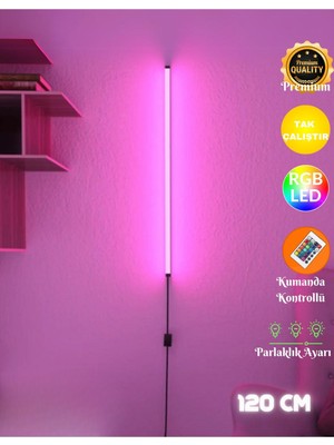 Allians Rgb LED Abajur Köşe Lambası, Uzaktan Kumandalı, 120 Cm, Şık ve Modern Tasarım