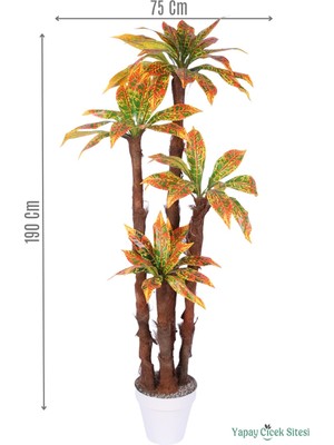 Yapay Çiçek Sitesi 4 Gövdeli Yapay Botanik Ağaç 190 cm Model 3