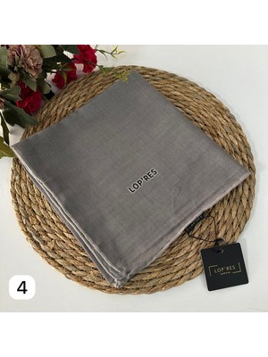 Lop'res Soft Pamuklu Eşarp Açık Gri LDNA0504
