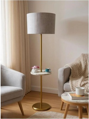 Allians Şık Ayaklı Modern Silindir Lambader, Ev Dekorasyonuna Zarif Dokunuş