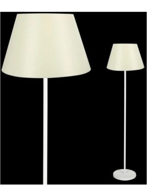 Allians Modern Country Lambader, Metal Abajur, Beyaz, Şık ve Aydınlık Tasarım