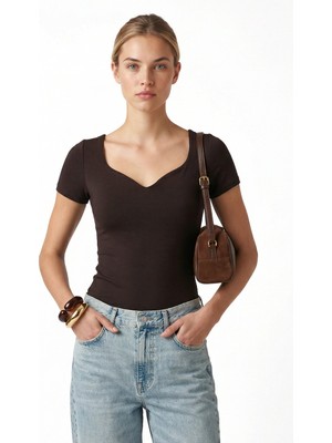 Ritnice Kadın Serena Kahverengi Poliamid Şık Bluz