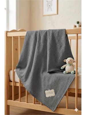 Suvay Bebek Pike %100 Pamuk Waffle Pike Battaniye 90X100 cm