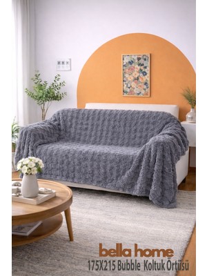 Bella Home Bubble Koltuk Örtüsü | 175X215 cm | 1 Adet | Yumuşak Dokulu & Modern Tasarım | Şık ve Kullanışlı