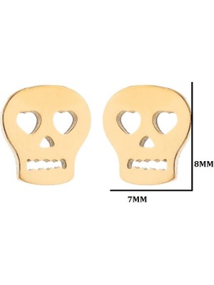 🌙 Midnight Shine – Love Skull Earrings 💀❤️