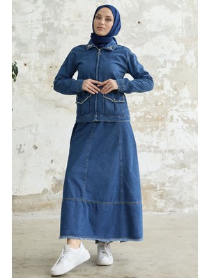 inStyle Incili Etekli Takım - Koyu Mavi