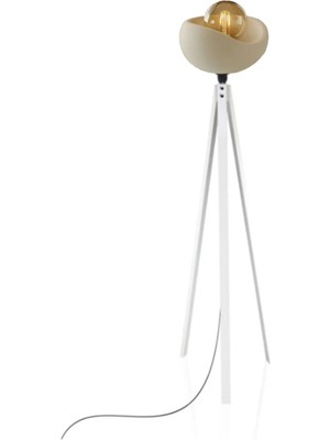 Allians Modern Ahşap 3 Ayaklı Beton Lambader, Şık ve Şıklık Katıcı Tasarım