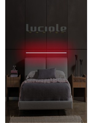 Allians Kırmızı LED Lambader, Uzaktan Kumandalı, Yatak, Tv Yanı ve Oturma Odası Için