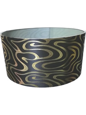 Allians Siyah Gold Zebra Lambader Şapkası, Şık ve Modern Dekorasyon Aksesuarı