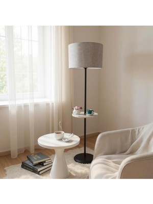 Allians Modern Siyah Ayaklı Silindir Şapkalı Lambader, Şık ve Şık Aydınlatma