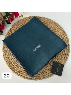 Lop'res Soft Pamuklu Eşarp Petrol LDNA0520